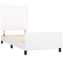 sengeramme med sengegavl 80x200 cm kunstlæder hvid
