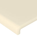 sengeramme med sengegavl 80x200 cm kunstlæder cremefarvet
