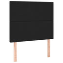 sengeramme med sengegavl 90x190 cm kunstlæder sort