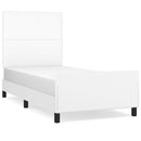 sengeramme med sengegavl 90x190 cm kunstlæder hvid