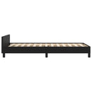 sengeramme med sengegavl 90x200 cm kunstlæder sort