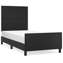 sengeramme med sengegavl 100x200 cm kunstlæder sort