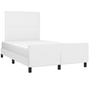 sengeramme med sengegavl 120x200 cm kunstlæder hvid