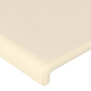 sengeramme med sengegavl 120x200 cm kunstlæder cremefarvet