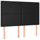 sengeramme med sengegavl 140x190 cm kunstlæder sort