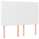 sengeramme med sengegavl 140x190 cm kunstlæder hvid