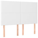 sengeramme med sengegavl 140x190 cm kunstlæder hvid