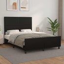 sengeramme med sengegavl 140x200 cm kunstlæder sort