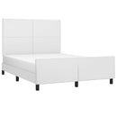 sengeramme med sengegavl 140x200 cm kunstlæder hvid