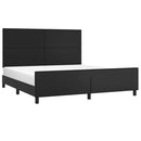 sengeramme med sengegavl 160x200 cm kunstlæder sort