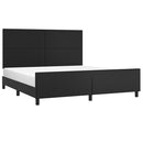 sengeramme med sengegavl 160x200 cm kunstlæder sort