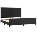 sengeramme med sengegavl 160x200 cm kunstlæder sort