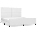 sengeramme med sengegavl 180x200 cm kunstlæder hvid