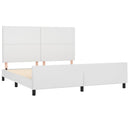sengeramme med sengegavl 180x200 cm kunstlæder hvid
