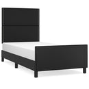 sengeramme med sengegavl 100x200 cm kunstlæder sort