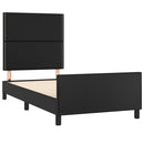 sengeramme med sengegavl 100x200 cm kunstlæder sort