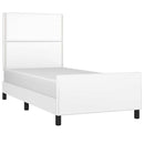 sengeramme med sengegavl 100x200 cm kunstlæder hvid