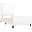 sengeramme med sengegavl 100x200 cm kunstlæder hvid
