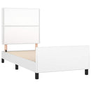 sengeramme med sengegavl 100x200 cm kunstlæder hvid