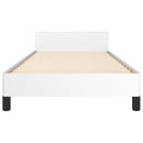 sengeramme med sengegavl 100x200 cm kunstlæder hvid