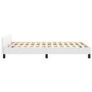 sengeramme med sengegavl 120x200 cm kunstlæder hvid