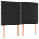 sengeramme med sengegavl 140x190 cm kunstlæder sort