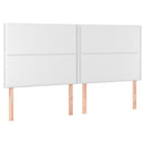 sengeramme med sengegavl 200x200 cm kunstlæder hvid