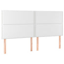 sengeramme med sengegavl 200x200 cm kunstlæder hvid