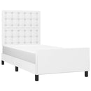 sengeramme med sengegavl 80x200 cm kunstlæder hvid
