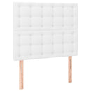 sengeramme med sengegavl 80x200 cm kunstlæder hvid