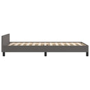 sengeramme med sengegavl 80x200 cm kunstlæder grå
