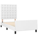 sengeramme med sengegavl 90x200 cm kunstlæder hvid