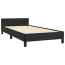 sengeramme med sengegavl 100x200 cm kunstlæder sort