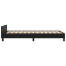 sengeramme med sengegavl 100x200 cm kunstlæder sort
