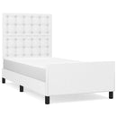 sengeramme med sengegavl 100x200 cm kunstlæder hvid