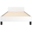sengeramme med sengegavl 100x200 cm kunstlæder hvid