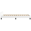 sengeramme med sengegavl 100x200 cm kunstlæder hvid