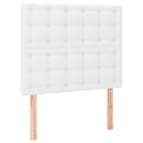 sengeramme med sengegavl 100x200 cm kunstlæder hvid