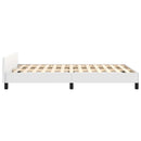 sengeramme med sengegavl 120x200 cm kunstlæder hvid