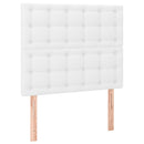sengeramme med sengegavl 120x200 cm kunstlæder hvid