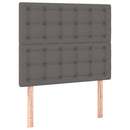 sengeramme med sengegavl 120x200 cm kunstlæder grå