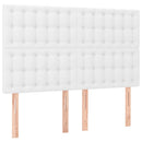 sengeramme med sengegavl 140x190 cm kunstlæder hvid