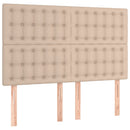 sengeramme med sengegavl 140x200 cm kunstlæder cappuccinofarvet