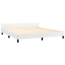 sengeramme med sengegavl 160x200 cm kunstlæder hvid