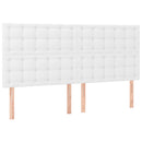 sengeramme med sengegavl 160x200 cm kunstlæder hvid