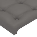sengeramme med sengegavl 160x200 cm kunstlæder grå