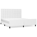 sengeramme med sengegavl 180x200 cm kunstlæder hvid