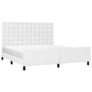sengeramme med sengegavl 180x200 cm kunstlæder hvid