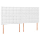 sengeramme med sengegavl 180x200 cm kunstlæder hvid