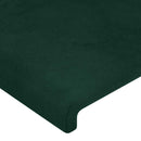 Sengeramme uden madras Mørkegrøn 80x200 cm Fløjl